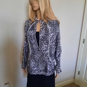 Neiman Marcus Leapord Print Jacket